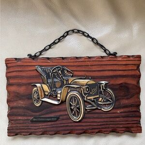 VTG Wall Classic Car Wood Plaque Wall Decor Opel Doktorwagen 1909 model 12x7”